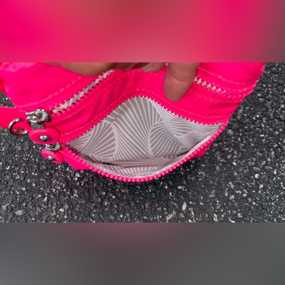 Kipling | Keiko | Crossbody | Mini | Vibrant | Neon | Pink | Nylon | Adjustable - Picture 9 of 10